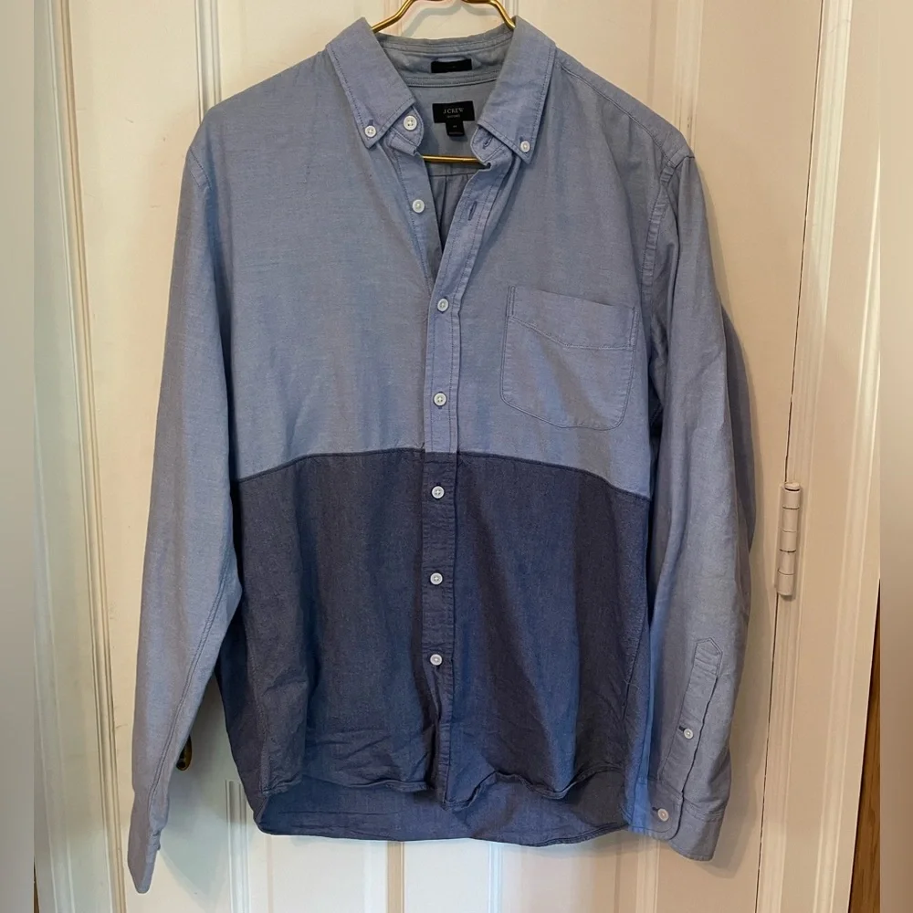JCrew Two Toned Cotton Button Up. Size Medium.